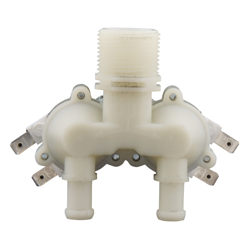 Electroválvula RPE doble 3/4''x10mm nylon NBR 180° 0,2-10bar 24V AC