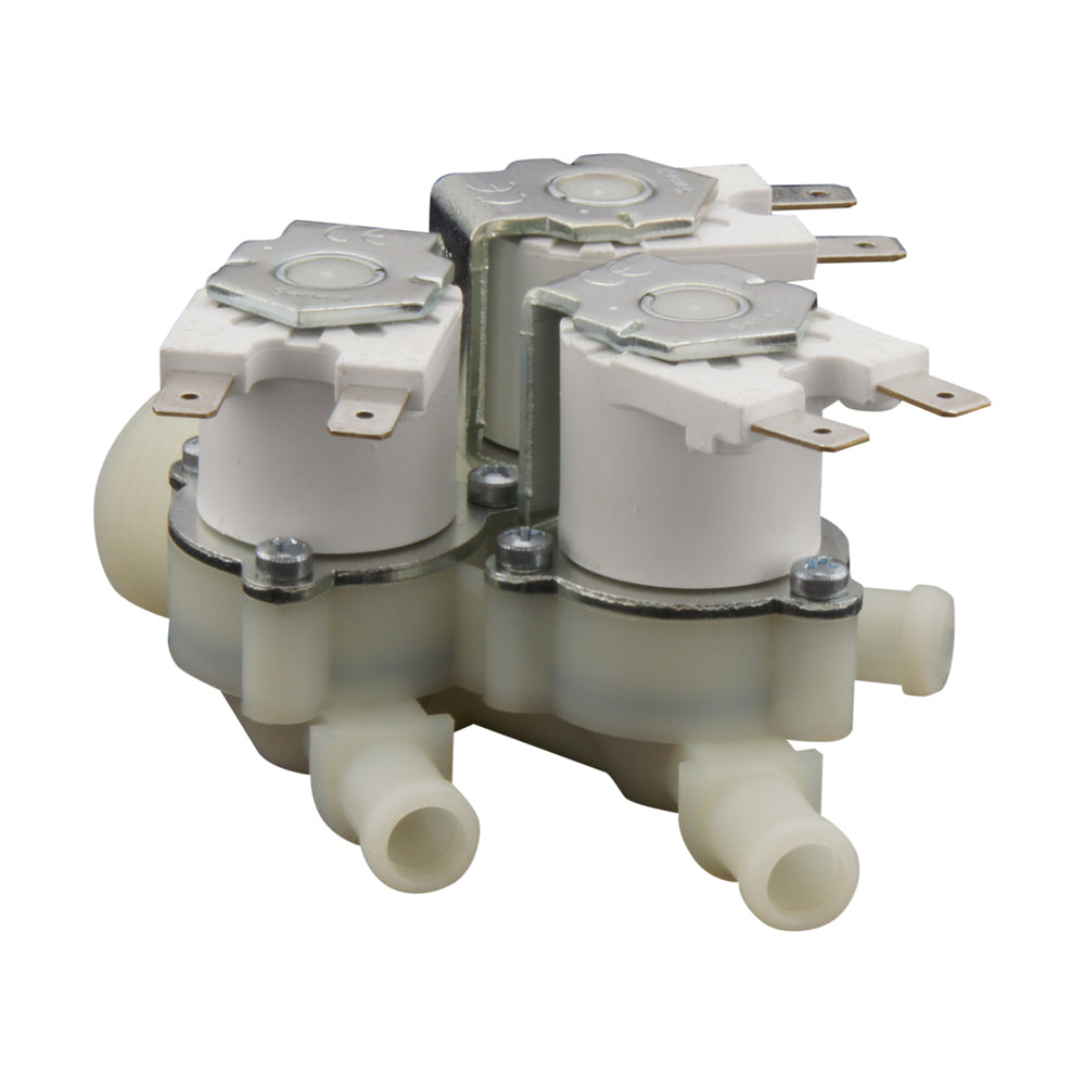 Electroválvula RPE triple 3/4''x10mm nylon NBR 180° 0,2-10bar 24V AC