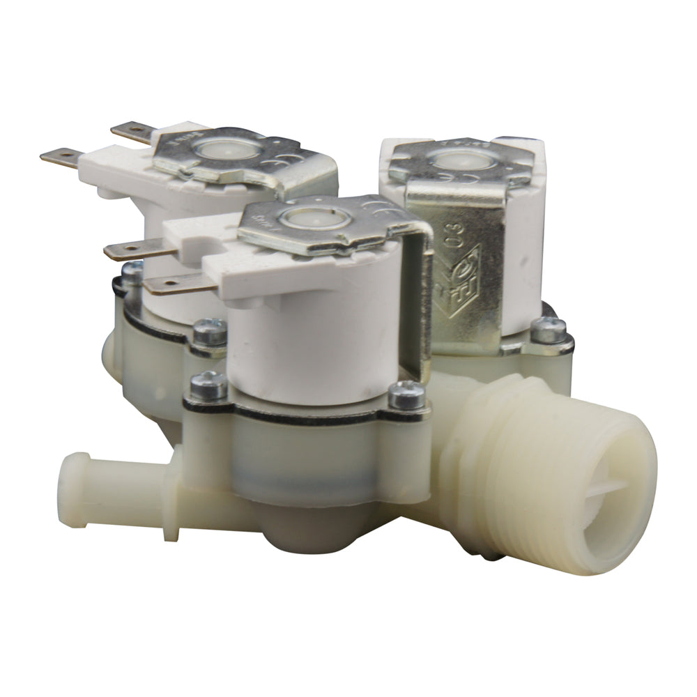 Electroválvula RPE triple 3/4''x10mm nylon NBR 180° 0,2-10bar 24V AC