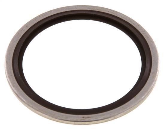 G 1-1/2" Stainless Steel/FKM Hydraulic Bonded Seal 48.4x58.6x2.5 mm