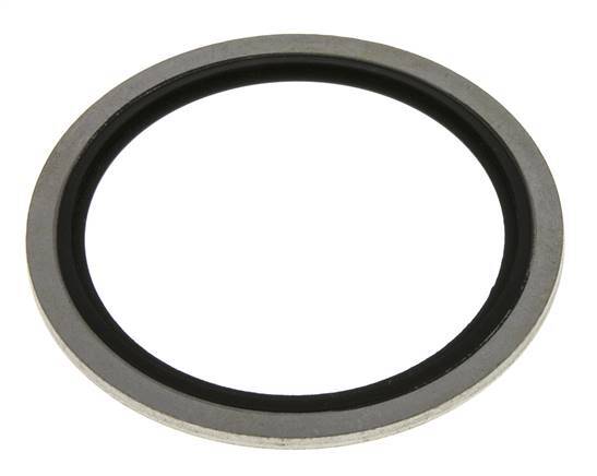 G 2" Steel/FKM Hydraulic Bonded Seal 60.6x73x2.5 mm