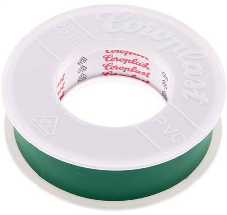 Electrical Insulation Tape VDE-tested 25mm/25m Green