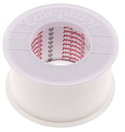 Cinta aislante eléctrica probada por VDE 50mm/25m Blanco