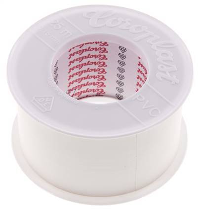 Cinta aislante eléctrica probada por VDE 50mm/25m Blanco