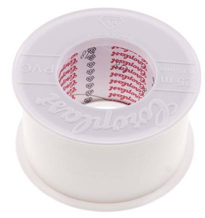 Cinta aislante eléctrica probada por VDE 50mm/25m Blanco