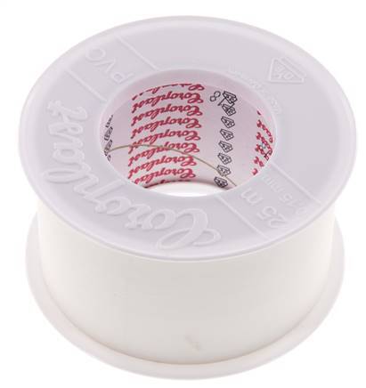 Cinta aislante eléctrica probada por VDE 50mm/25m Blanco