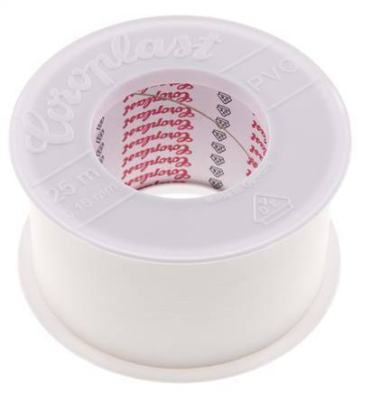 Cinta aislante eléctrica probada por VDE 50mm/25m Blanco