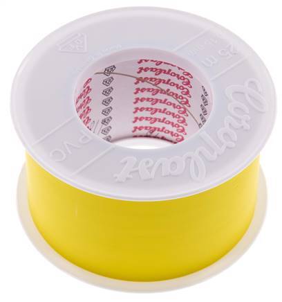 Cinta aislante eléctrica probada por VDE 50mm/25m Amarillo