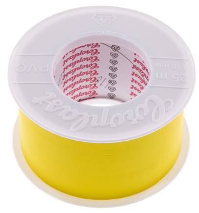 Cinta aislante eléctrica probada por VDE 50mm/25m Amarillo