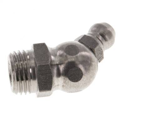 Angled Hydraulic Grease Nipple Stainless Steel M10x1 DIN 71412