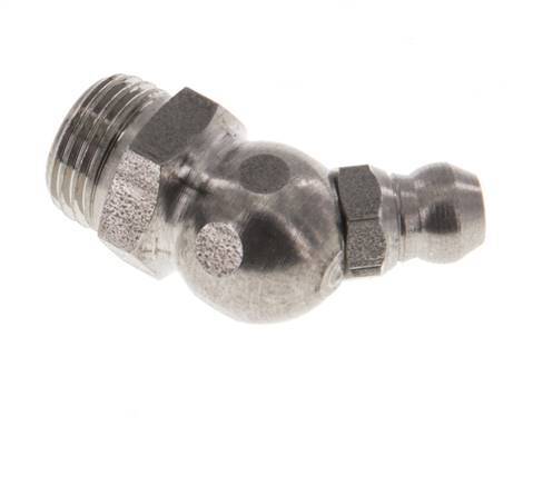 Angled Hydraulic Grease Nipple Stainless Steel M10x1 DIN 71412