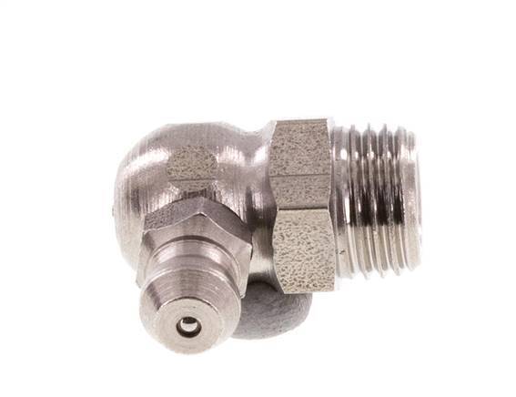 Engrasador hidráulico en ángulo recto Acero inoxidable M10x1 DIN 71412