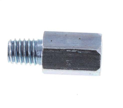 Prolongación de la boquilla de engrase M6x1 de acero macho/hembra 16mm [2 piezas]