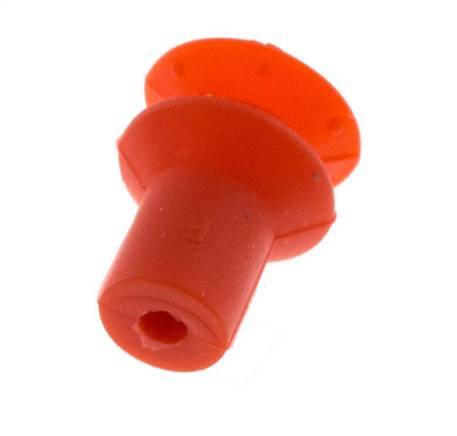 Ventosa de Fuelle 9mm Silicona Roja Recorrido 3.5mm