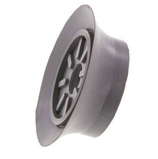 Ventosa Plana NBR Gris 100mm G 1/4 pulgadas Hembra Recorrido 6mm con labios finos