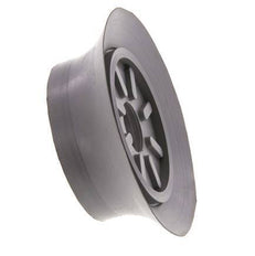Ventosa Plana NBR Gris 100mm G 1/4 pulgadas Hembra Recorrido 6mm con labios finos