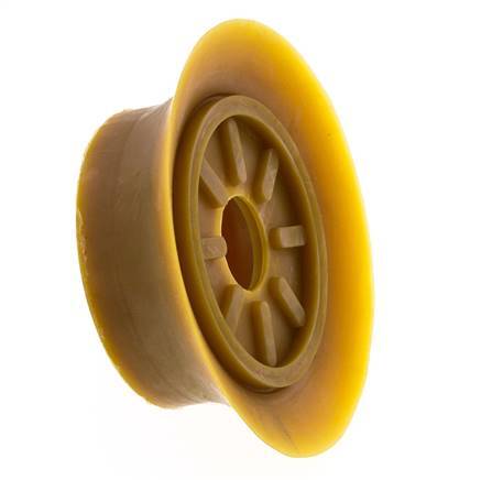 Ventosa Plana NR Beige 100mm G 1/4 pulgadas Hembra Recorrido 6mm con Labios finos