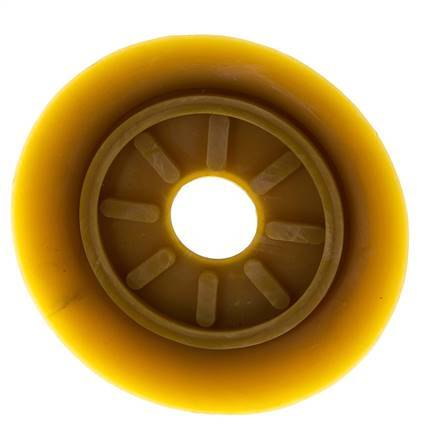 Ventosa Plana NR Beige 100mm G 1/4 pulgadas Hembra Recorrido 6mm con Labios finos