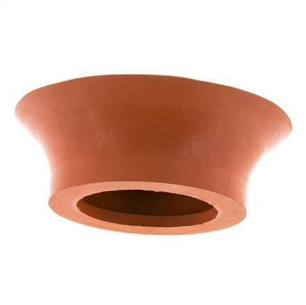 Ventosa Plana SBR Marrón Rojizo 100mm G 1/4 pulgadas Hembra Recorrido 6mm con Labios Finos