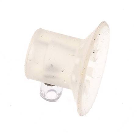 Ventosa Plana Silicona Transparente 17mm Recorrido 0,5 mm