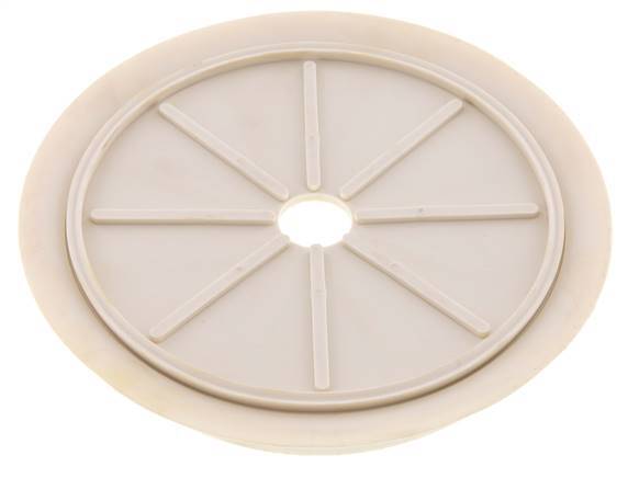 Ventosa Plana NRE Blanca 200mm G 1/2 pulgadas Hembra Recorrido 5mm con labios finos