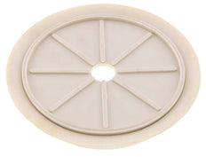 Ventosa Plana NRE Blanca 200mm G 1/2 pulgadas Hembra Recorrido 5mm con labios finos