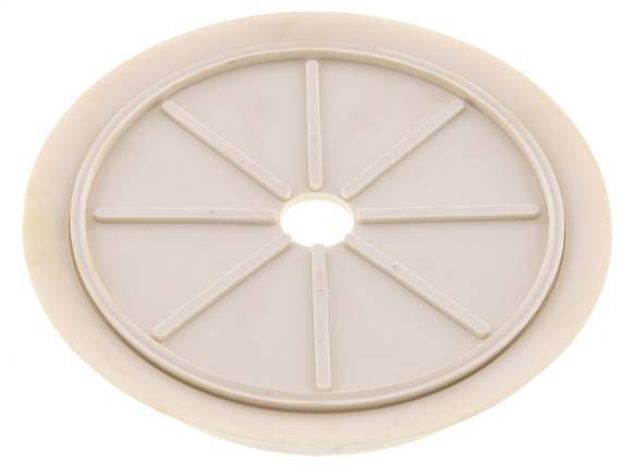 Ventosa Plana NRE Blanca 200mm G 1/2 pulgadas Hembra Recorrido 5mm con labios finos