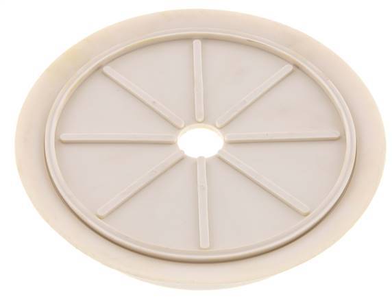 Ventosa Plana NRE Blanca 200mm G 1/2 pulgadas Hembra Recorrido 5mm con labios finos