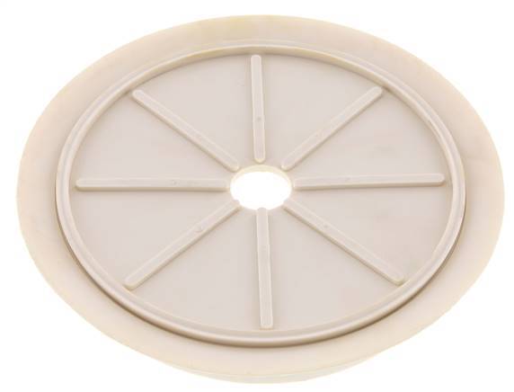 Ventosa Plana NRE Blanca 200mm G 1/2 pulgadas Hembra Recorrido 5mm con labios finos