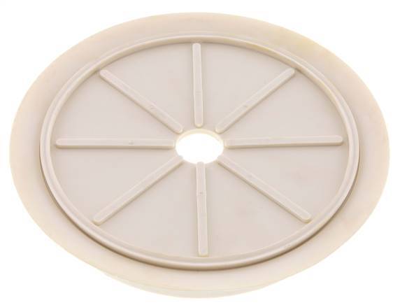 Ventosa Plana NRE Blanca 200mm G 1/2 pulgadas Hembra Recorrido 5mm con labios finos