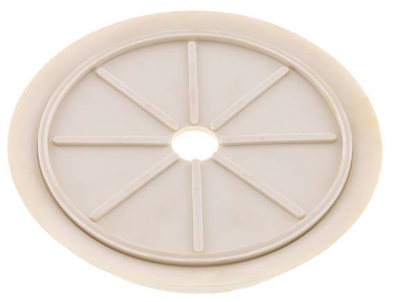 Ventosa Plana NRE Blanca 200mm G 1/2 pulgadas Hembra Recorrido 5mm con labios finos