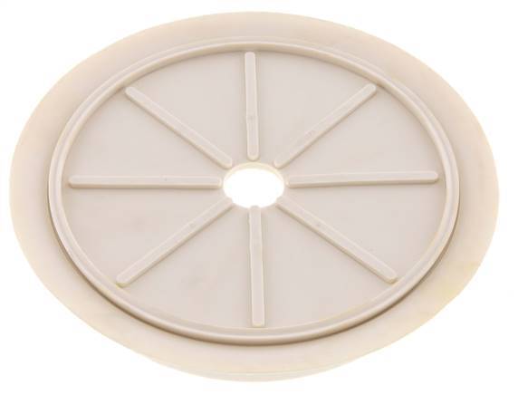 Ventosa Plana NRE Blanca 200mm G 1/2 pulgadas Hembra Recorrido 5mm con labios finos