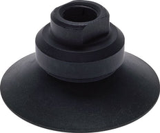 Ventosa Plana Silicona Transparente 42mm Puerto M5 G 1/8 pulgadas Recorrido 2mm y Nervaduras de Soporte