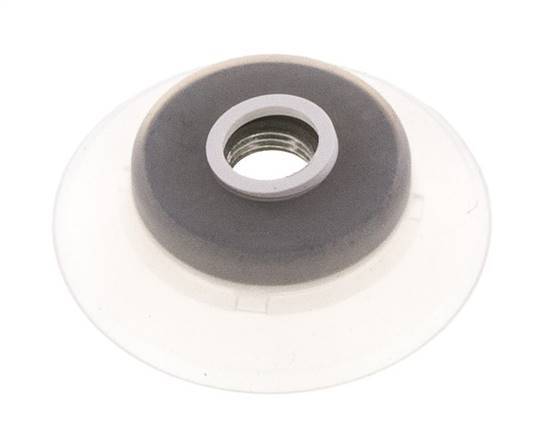 60mm Flat Silicone Clear Vacuum Suction Cup G 1/4 inch Female Stroke 5mm Robust Lips