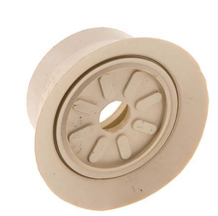 Ventosa Plana NR Beige 70mm G 1/4 pulgadas Hembra Recorrido 6mm con labios finos