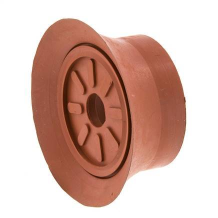 Ventosa Plana SBR Marrón Rojizo 70mm G 1/4 pulgada Hembra Recorrido 6mm con Labios Finos