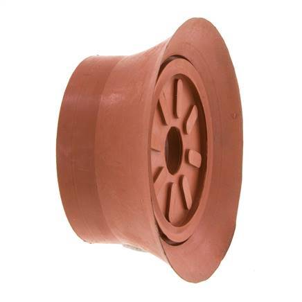 Ventosa Plana SBR Marrón Rojizo 70mm G 1/4 pulgada Hembra Recorrido 6mm con Labios Finos