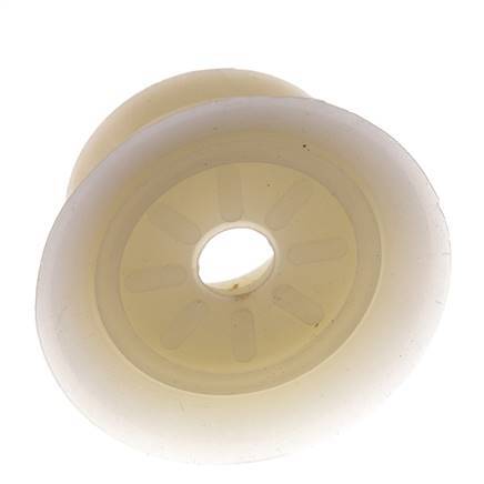 Ventosa Plana Silicona Transparente 70mm G 1/4 de pulgadas Hembra Recorrido 6mm con Labios finos
