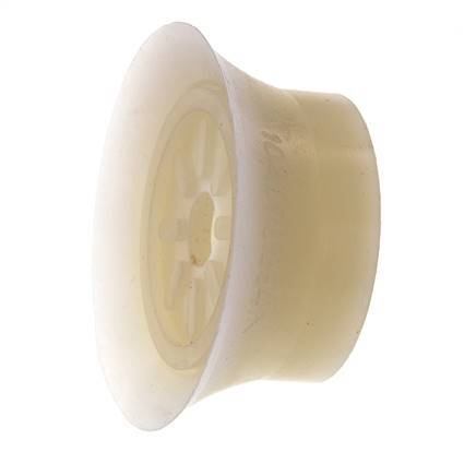 Ventosa Plana Silicona Transparente 70mm G 1/4 de pulgadas Hembra Recorrido 6mm con Labios finos