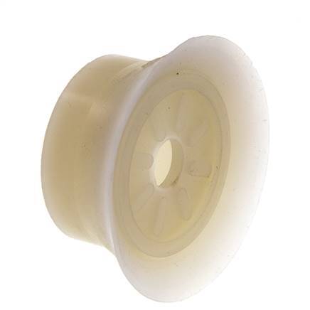 Ventosa Plana Silicona Transparente 70mm G 1/4 de pulgadas Hembra Recorrido 6mm con Labios finos