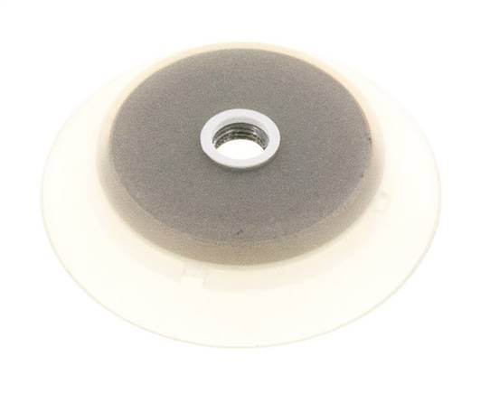 Ventosa Plana Silicona Transparente 95mm G 1/4 de pulgadas Hembra Recorrido 6mm con Labios robustos