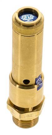 G 1/2'' Brass Pre-Set Safety Valve 12.2 bar (176.95 psi) DN 10