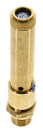 G Válvula de seguridad preajustada de latón de 1/2'' 44 bar (638.18 psi) DN 10