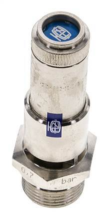 G 3/4'' Nickel-plated Brass Pre-Set Safety Valve 0.7 bar (10.15 psi) DN 10
