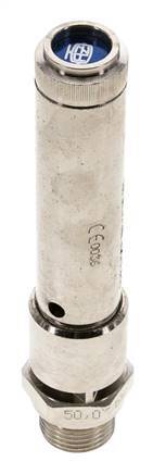 G 1/2'' Nickel-plated Brass Pre-Set Safety Valve 48 bar (696.19 psi) DN 10