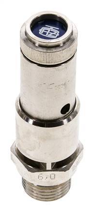 G 1/2'' Nickel-plated Brass Pre-Set Safety Valve 0.5 bar (7.25 psi) DN 10