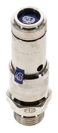 G 1/2'' Nickel-plated Brass Pre-Set Safety Valve 7 bar (101.53 psi) DN 10