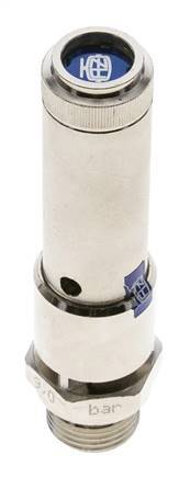 G 1/2'' Nickel-plated Brass Pre-Set Safety Valve 39 bar (565.66 psi) DN 10