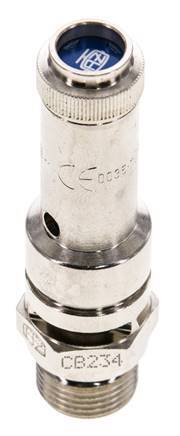 G 3/8'' Nickel-plated Brass Pre-Set Safety Valve 2.8 bar (40.61 psi) DN 8