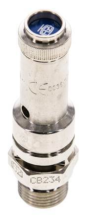 G 3/8'' Nickel-plated Brass Pre-Set Safety Valve 11 bar (159.54 psi) DN 8